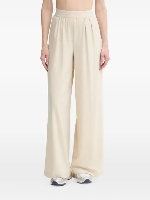 GUESS USA logo-waistband pleated trousers Neutrals V6GB08W1771