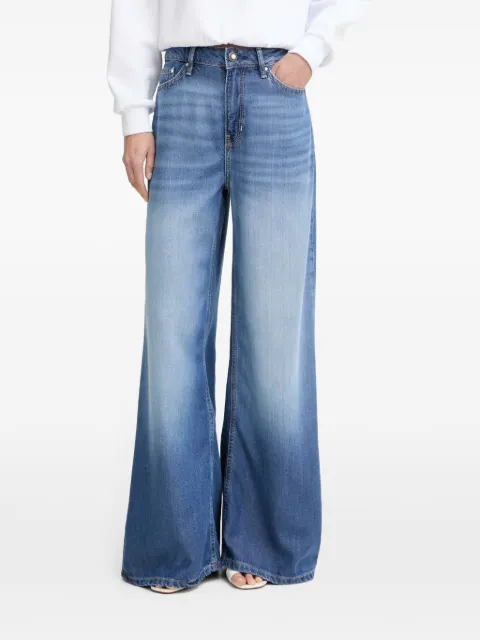 GUESS USA high-rise bellflower wide-leg jeans in cartagena bay Blue W6GA82D0685