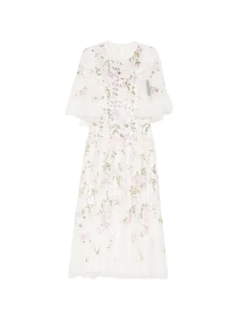 Needle & Thread Wisteria ankle gown White DGTQ25RPF26SAP
