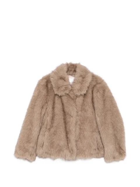 'S Max Mara faux-fur collar coat Brown 26294560116