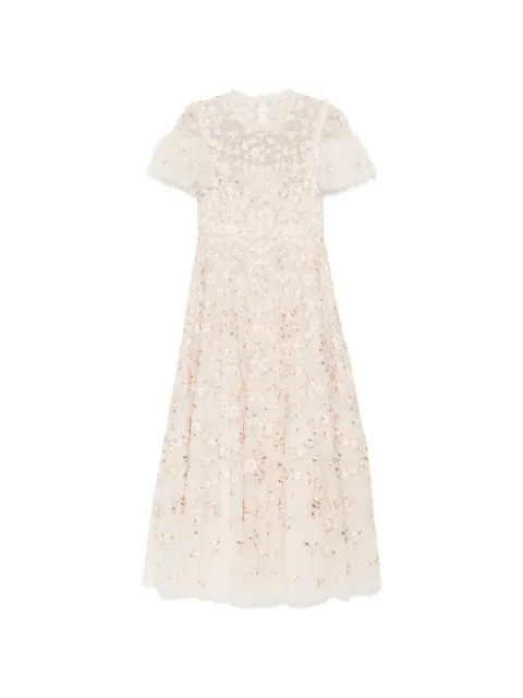 Needle & Thread floral waltz ankle gown Neutrals DGSS59RPF26CPL