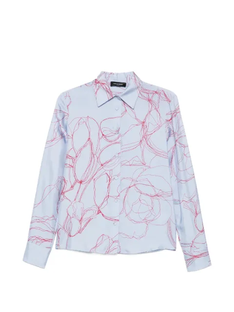 Fabiana Filippi abstract-print long-sleeve shirt Blue CAD216F233M307