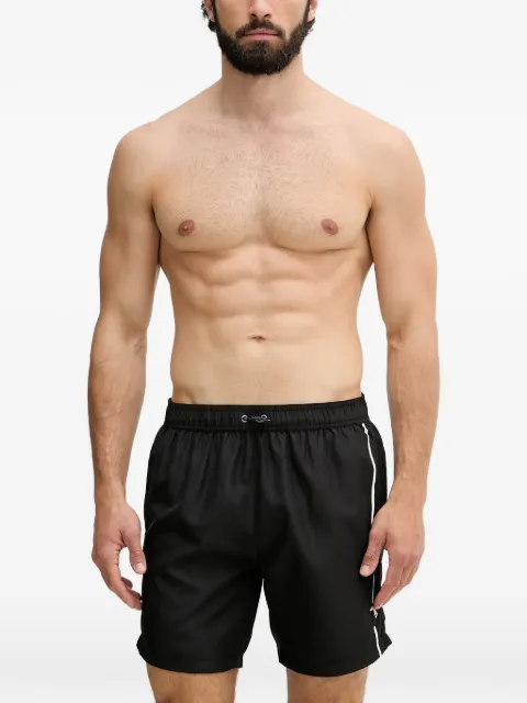 Trussardi logo-print drawstring swim shorts Black TRU26MBM02