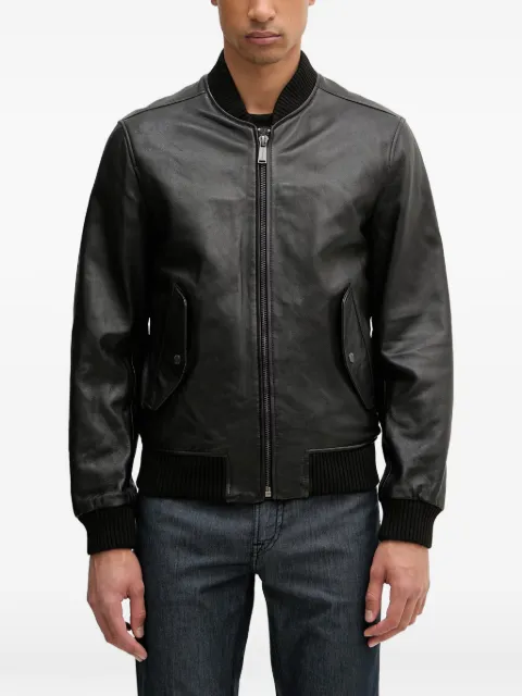 Trussardi quilted-trim jacket Black R302M000053N