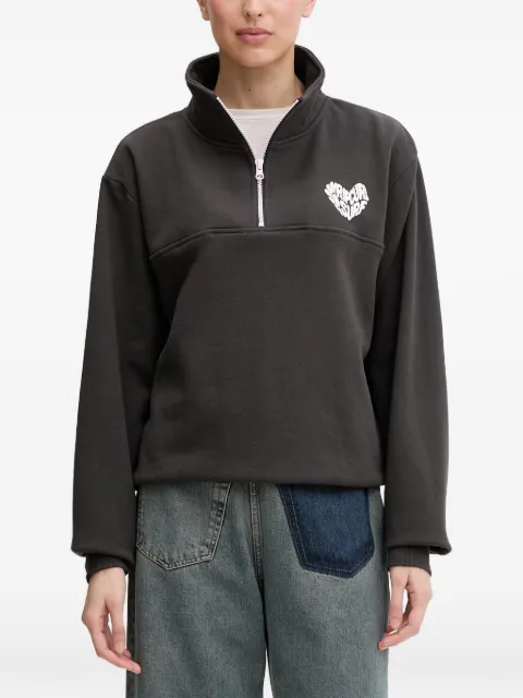 Rip Curl RC Heart logo-print quarter-zip sweatshirt Black 0BWWFL