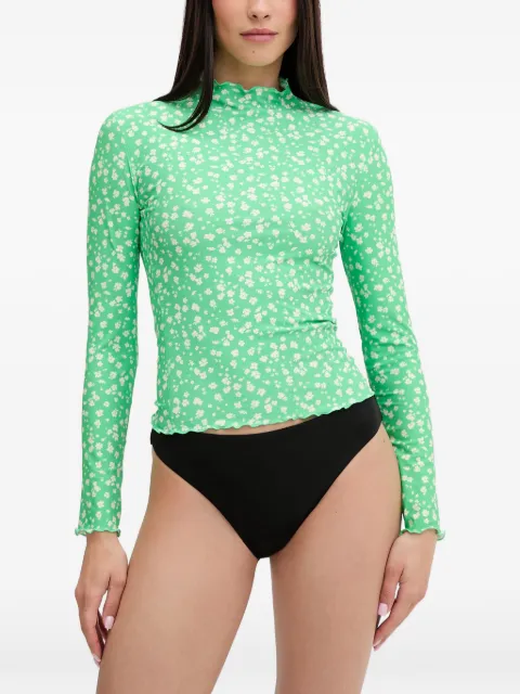 Rip Curl Surf Side floral-print rash guard Green 19ZWRV