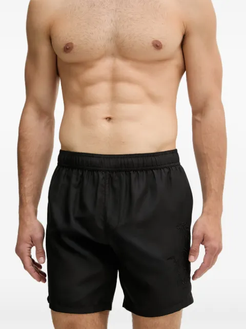 Trussardi logo-embroidered swim shorts Black TRU26MBM03