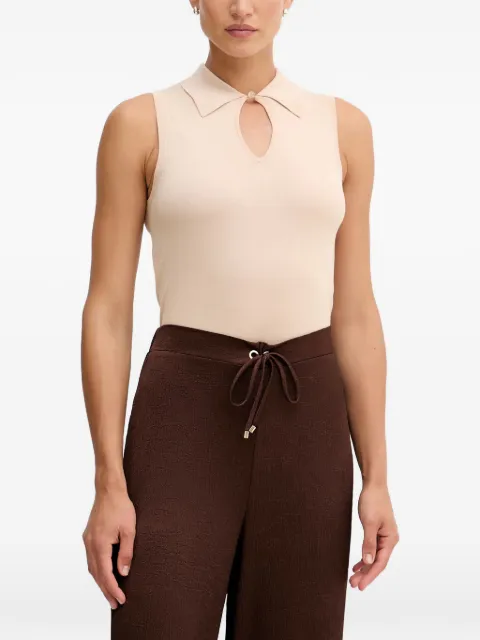 Sisley cut-out sleeveless tank top Neutrals 1XQPL300I