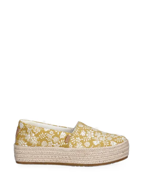 Toms Valencia floral-print platform espadrilles Yellow 10022575