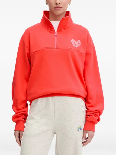 Rip Curl quarter-zip logo-print sweatshirt Red 0BWWFL