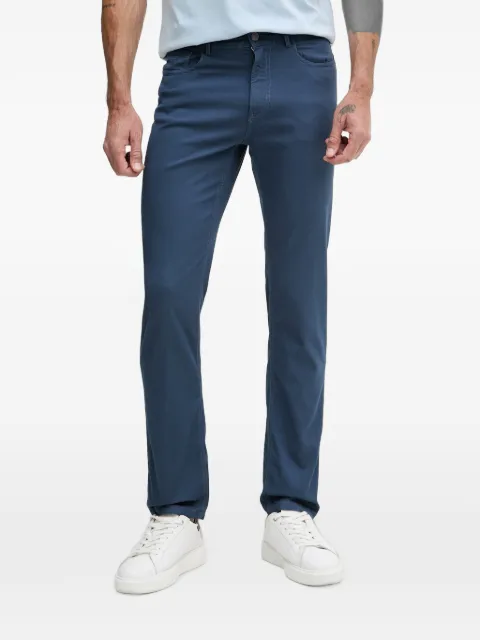 Trussardi logo-patch straight-leg trousers Blue P704H704865N