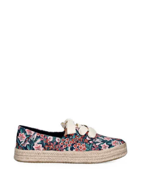 Toms Carolina floral-print platform espadrilles Blue 10022630