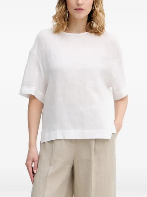 Sisley keyhole-back short-sleeve top White 51G1LQ0AT