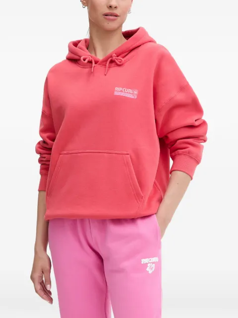 Rip Curl Ocean Break Heritage graphic-print drawstring hoodie Red 0BJWFL