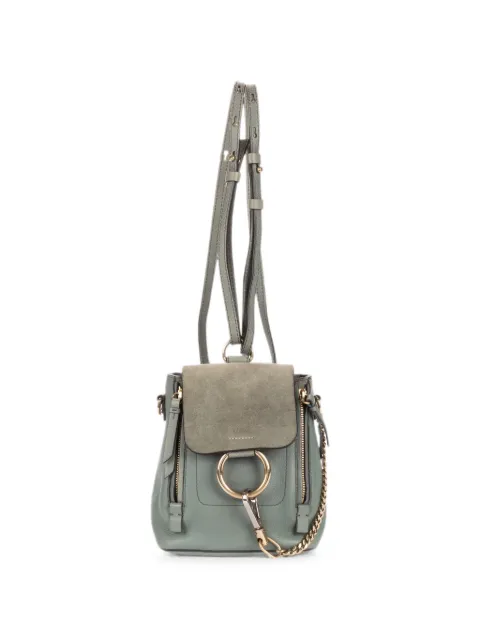 Chloé Pre-Owned Faye ring-detail backpack Blue 3177565