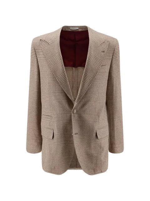 Brunello Cucinelli check-pattern blazer Neutrals MV4438BFCHC821