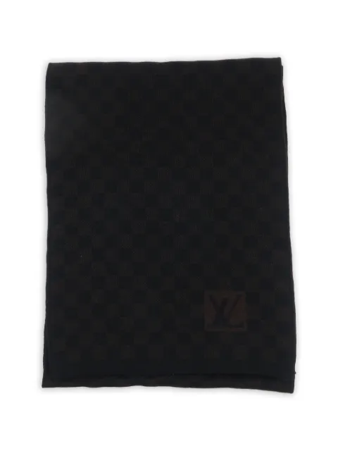 Louis Vuitton Pre-Owned patterned wool scarf Black BK