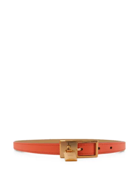 Hermès Pre-Owned Lucky 15 padlock leather belt Red UT521RGHW