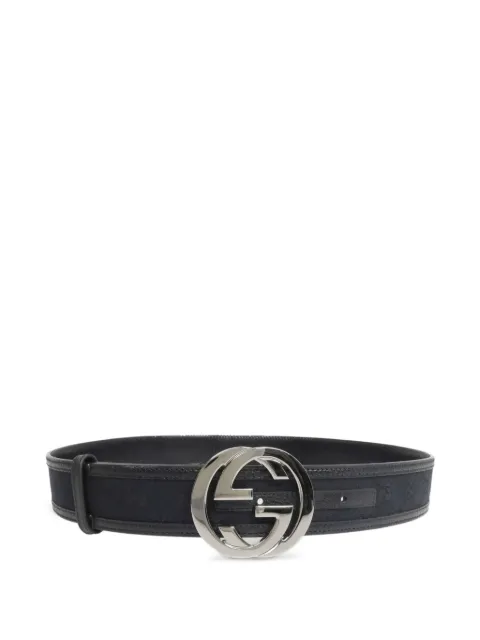 Gucci Pre-Owned Interlocking GG belt Black 114876