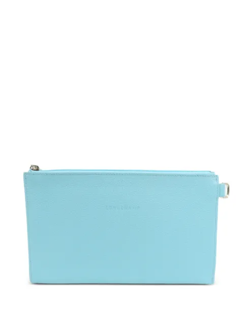 Longchamp leather clutch bag Blue POUCH
