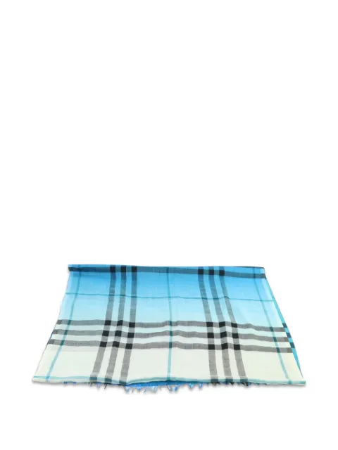 Burberry Pre-Owned check-pattern scarf Blue SCARF