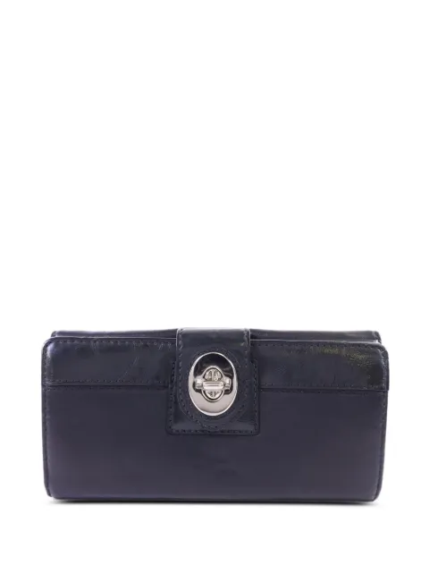 Coach Vintage turn-lock bi-fold wallet Black LONGWALLET