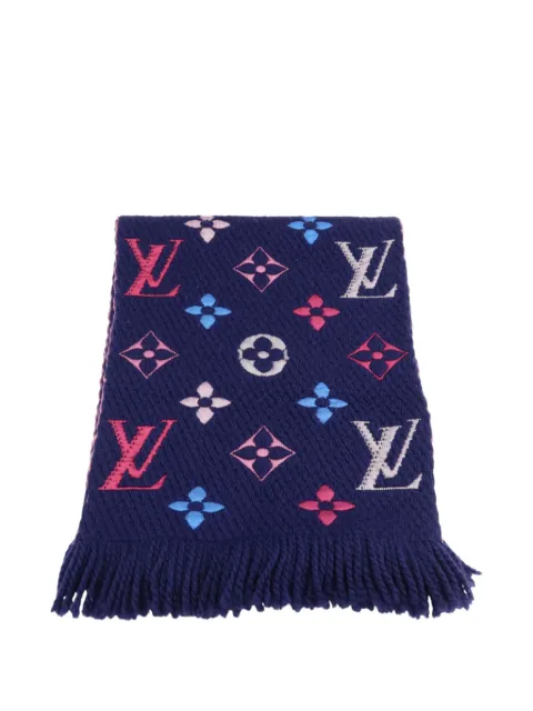 Louis Vuitton Pre-Owned Logomania Rainbow scarf Blue M70899