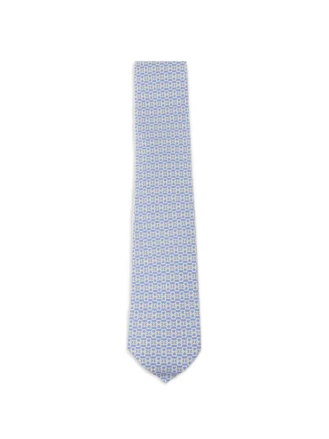Ferragamo Pre-Owned Gancini pattern tie Blue NECKTIE