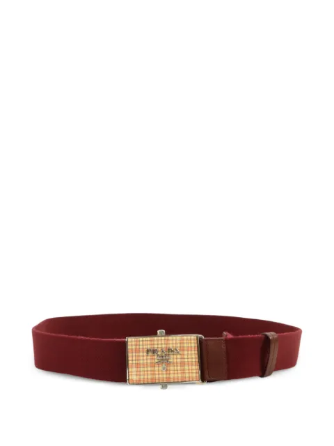 Prada Pre-Owned logo belt Red BELT85CM