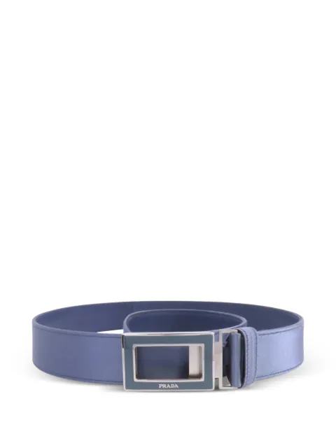 Prada Pre-Owned Lady logo-plaque belt Blue PRC1216