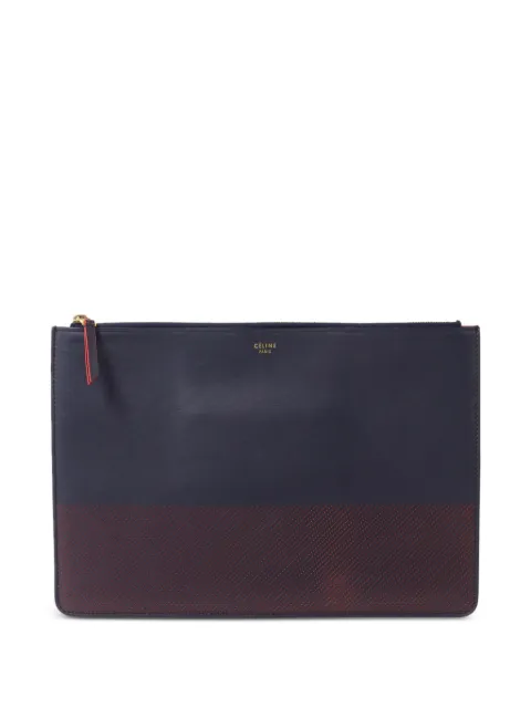 Celine Pre-Owned perforated-detail clutch bag Blue 103713AB4
