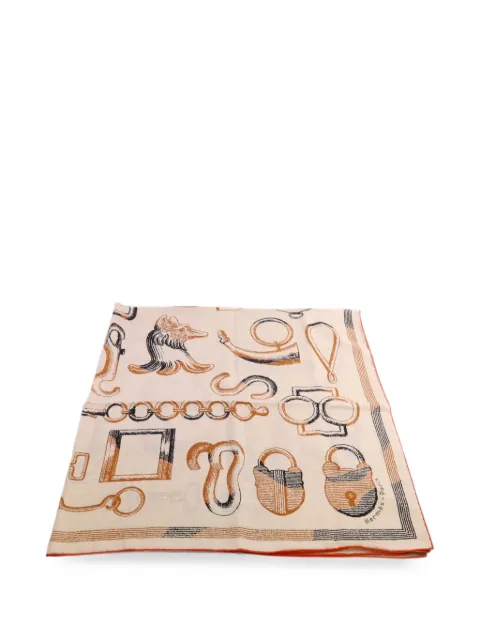 Hermès Pre-Owned Mors A Jouets Bandana scarf Neutrals MORSAJOUETSBANDANASHAWL140