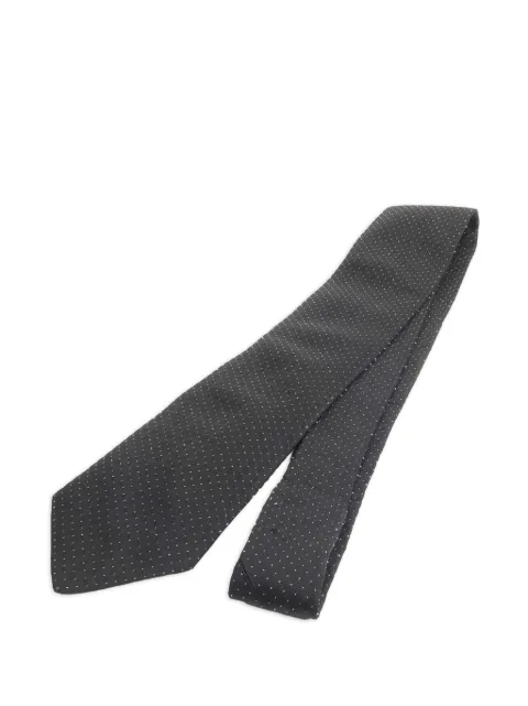 Hermès Pre-Owned polka-dot silk tie Black 428810T04