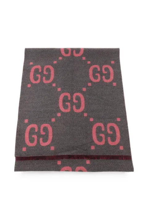 Gucci Pre-Owned GG wool scarf Grey 5580073G636