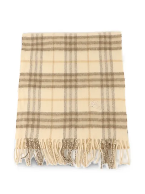 Burberry Pre-Owned check-pattern fringed scarf Neutrals SCARF30X138CM