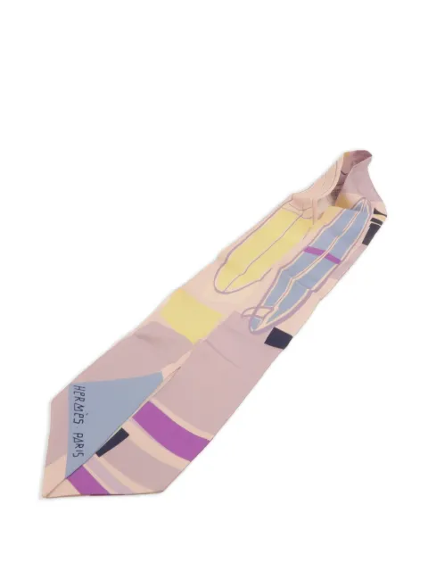 Hermès Pre-Owned Sea Surf and Fun Twilly scarf Purple TWILLY