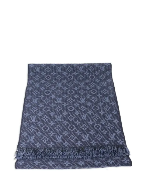 Louis Vuitton Pre-Owned Monogram Classic scarf Blue M78525