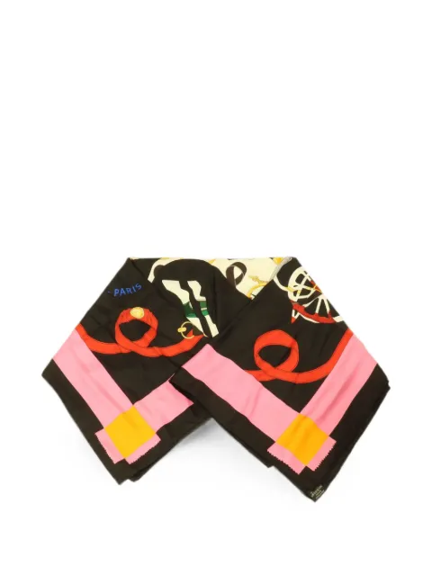 Hermès Pre-Owned Tout en Carré silk scarf Black SCARF140X140