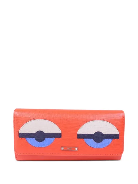 Fendi Pre-Owned Bags Bugs long wallet Orange LONGWALLET