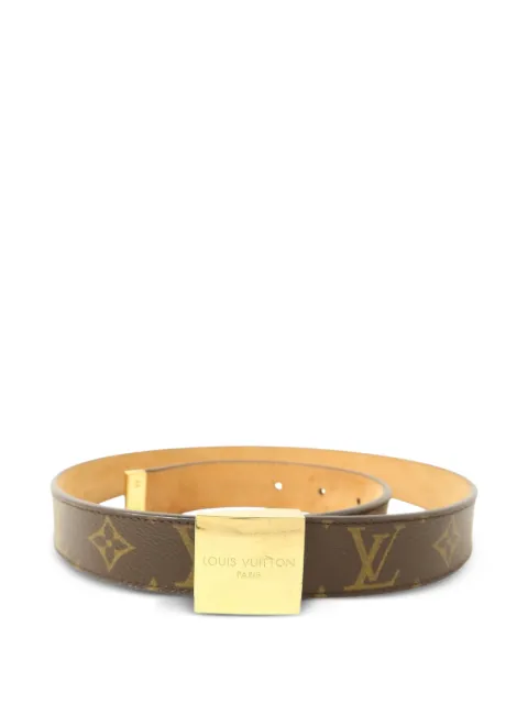 Louis Vuitton Pre-Owned Monogram Santur Carre belt Brown M6800