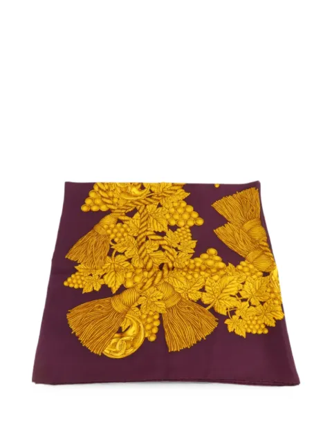 CHANEL Pre-Owned CC tassel scarf Yellow SCARF90X90CM