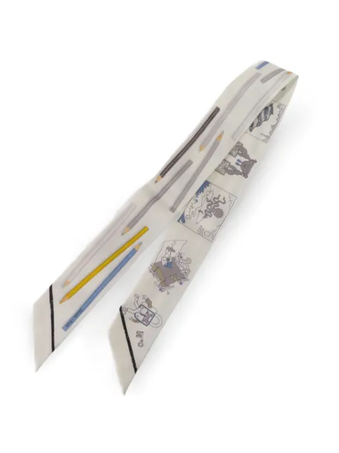 Hermès Pre-Owned silk scarf White WHITE