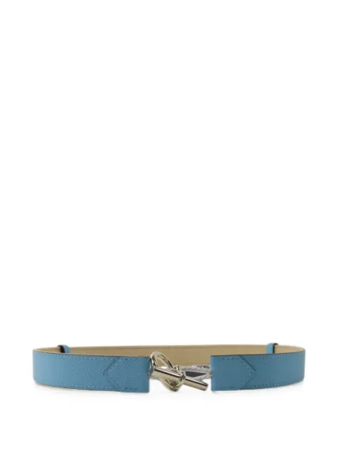 Hermès Pre-Owned Baborde Epsom leather belt Blue U