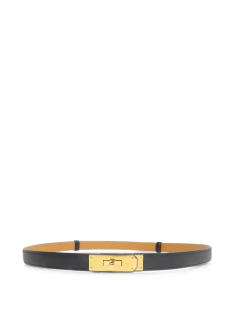 Hermès Pre-Owned 2025 Kelly 18 leather belt Black K89GHW