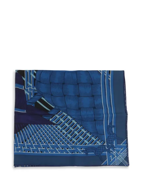 Hermès Pre-Owned Masan & Masan scarf Blue SCARF90X90CM