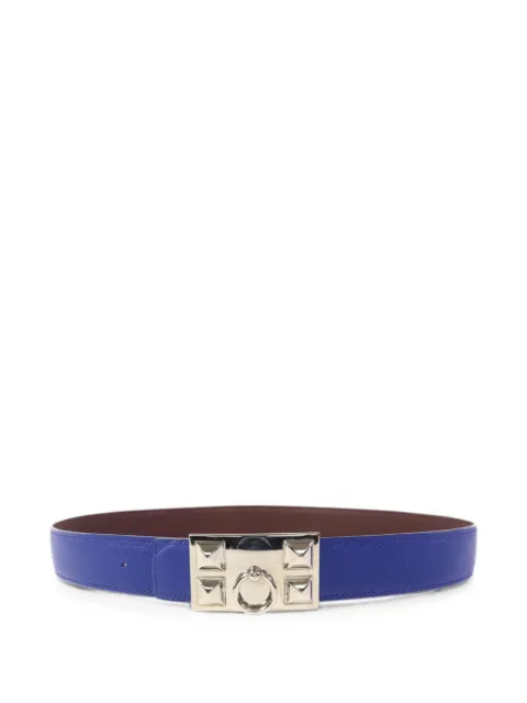 Hermès Pre-Owned 2013 Collier de Chien leather belt Blue CDCBELT