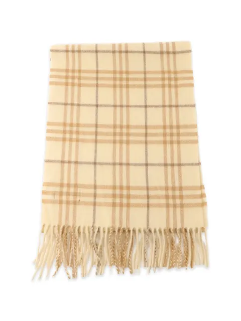 Burberry Pre-Owned check cashmere scarf Neutrals SCARF