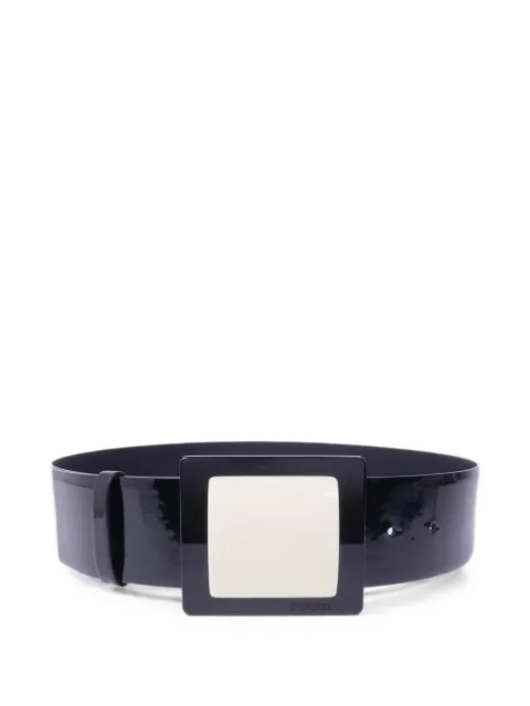 CHANEL Pre-Owned 2007 patent leather belt Black BELT