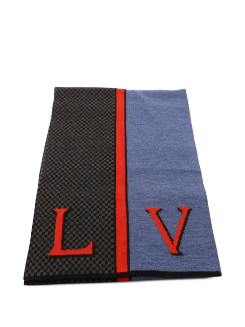 Louis Vuitton Pre-Owned Damier LV scarf Blue M70249
