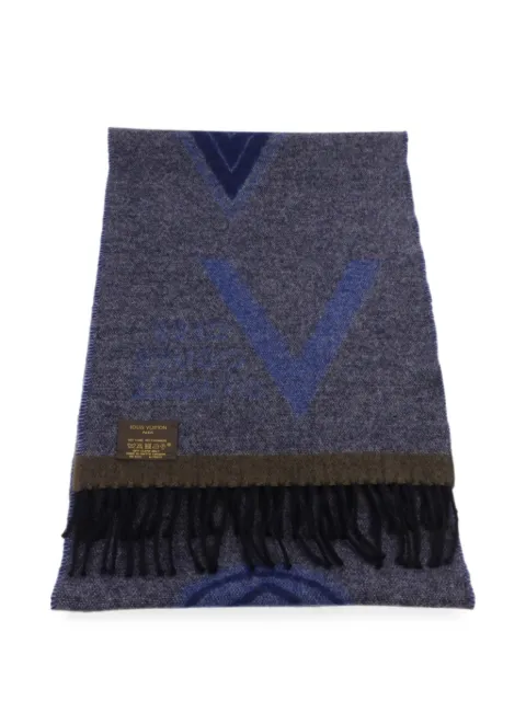 Louis Vuitton Pre-Owned LV Sticker scarf Blue M70039